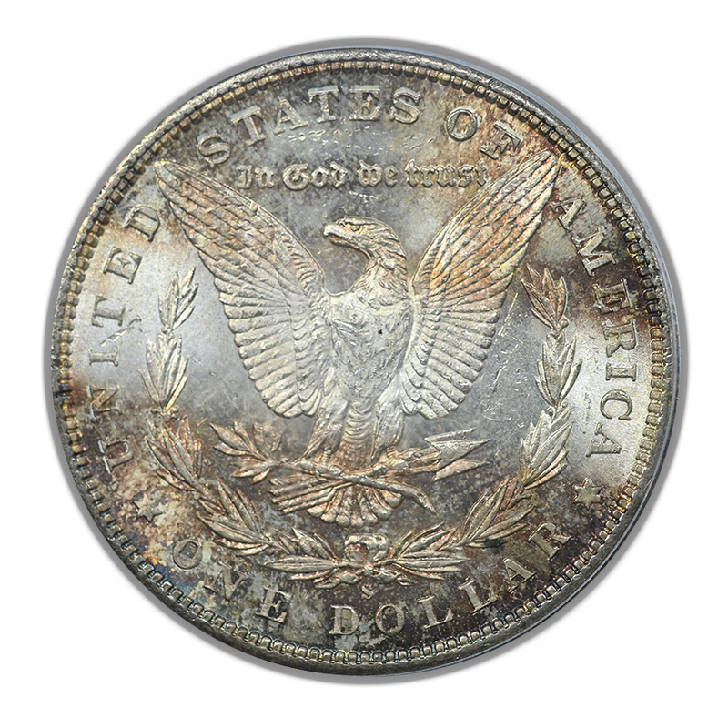 1881-S Morgan Dollar $1 PCGS MS64 - TONED! Reverse