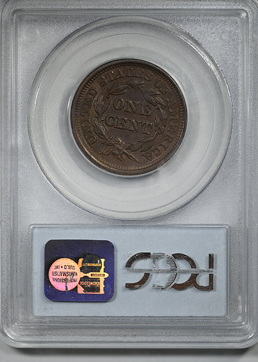 1845 Braided Hair Liberty Head Large Cent 1C PCGS MS63BN