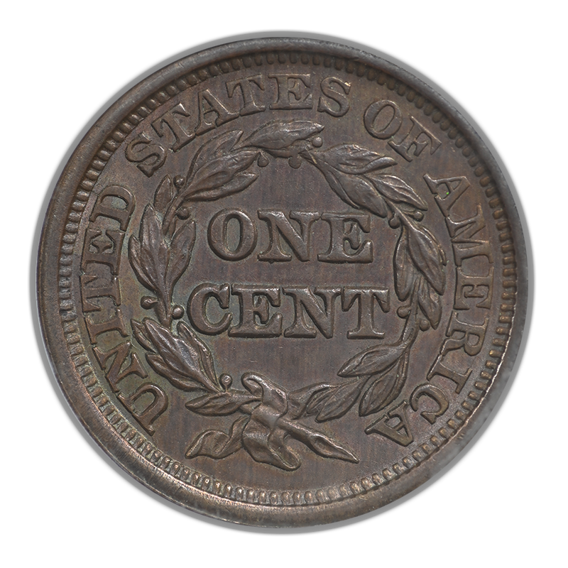 1845 Braided Hair Liberty Head Large Cent 1C PCGS MS63BN