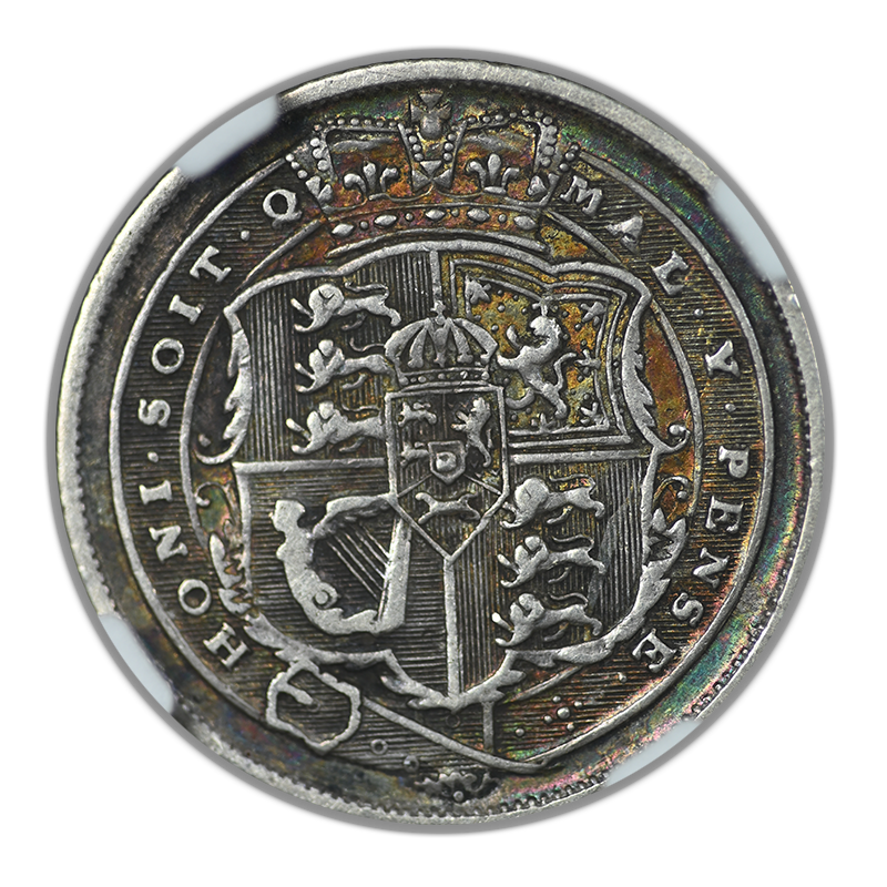 1817 Great Britain 6P Pence NGC XF40 - TONED!