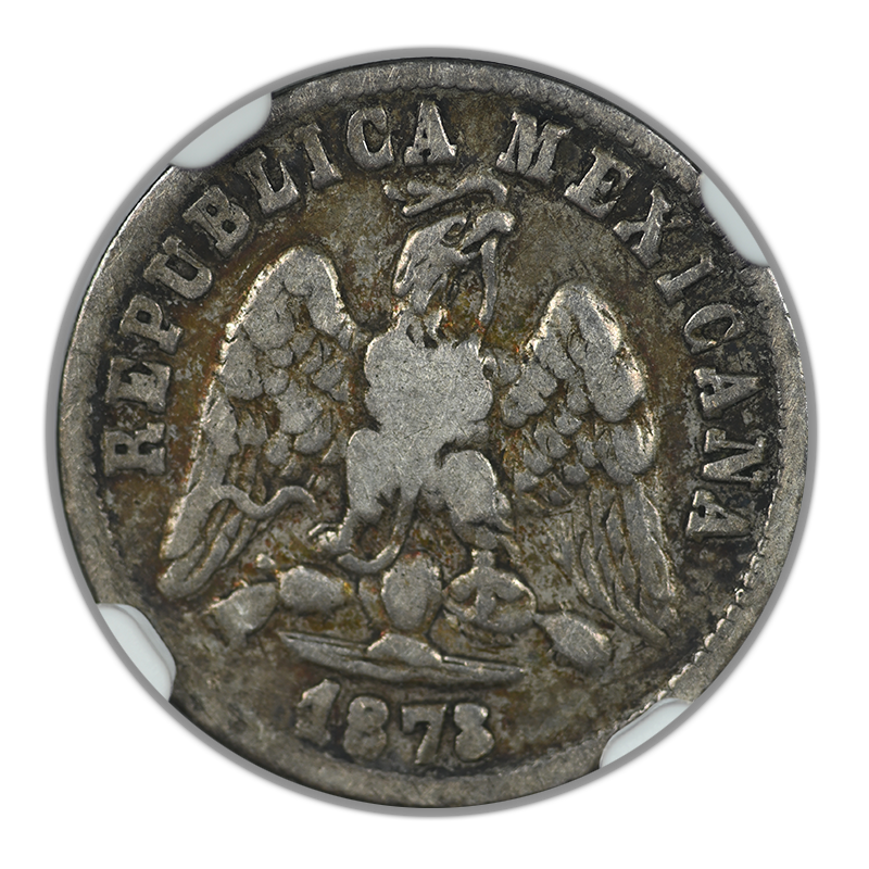 1878 HO A Mexico 10C Centavos NGC VF30