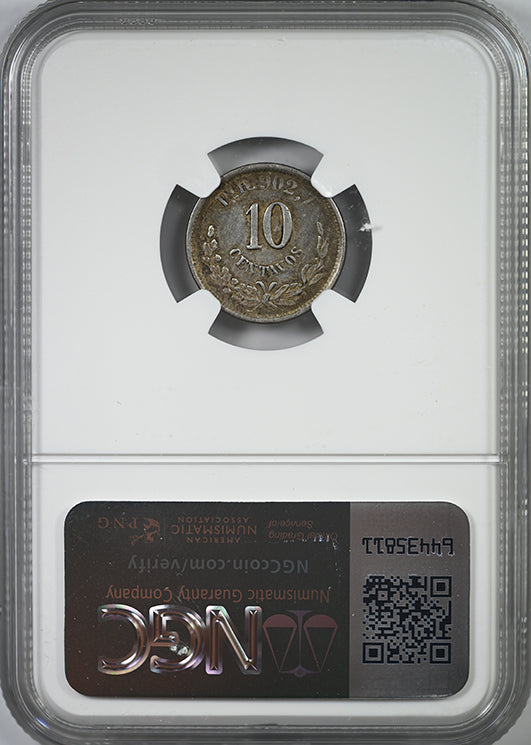 1889/7 PI R Mexico 10C Centavos NGC XF45