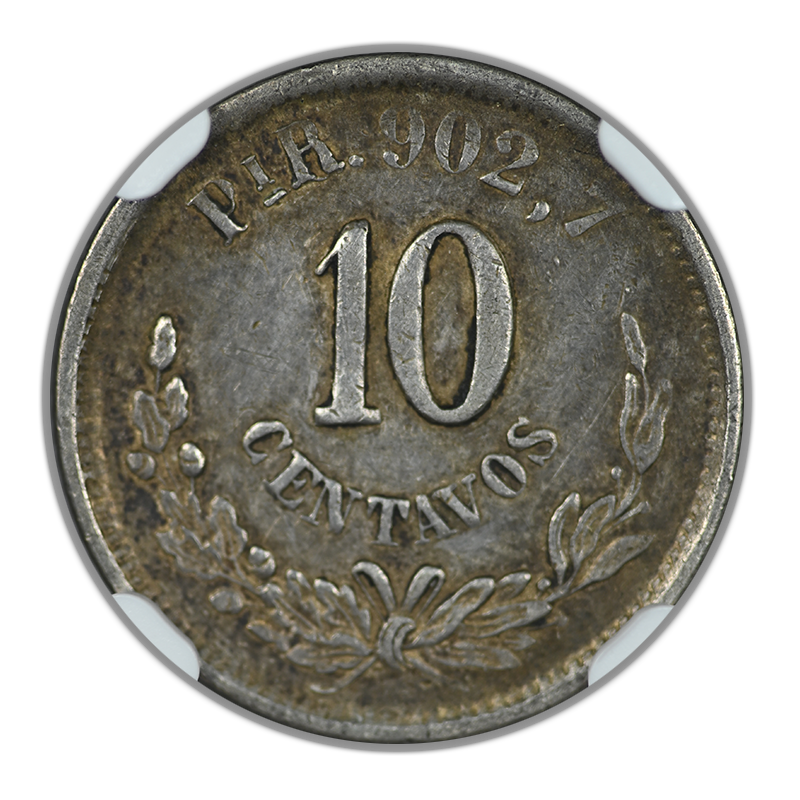 1889/7 PI R Mexico 10C Centavos NGC XF45