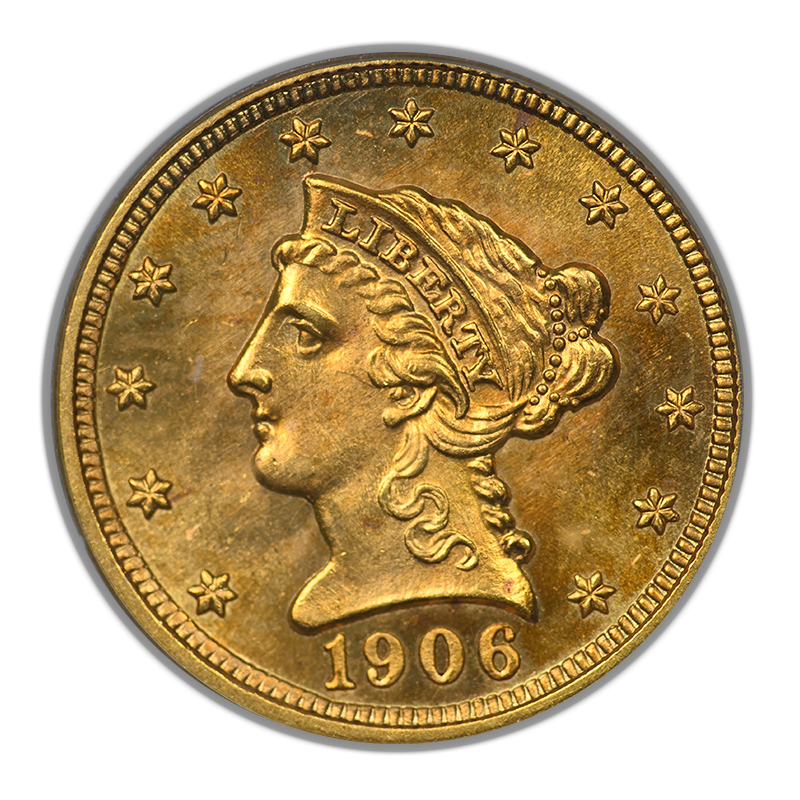 1906 Liberty Head Gold Quarter Eagle $2.50 PCGS MS66