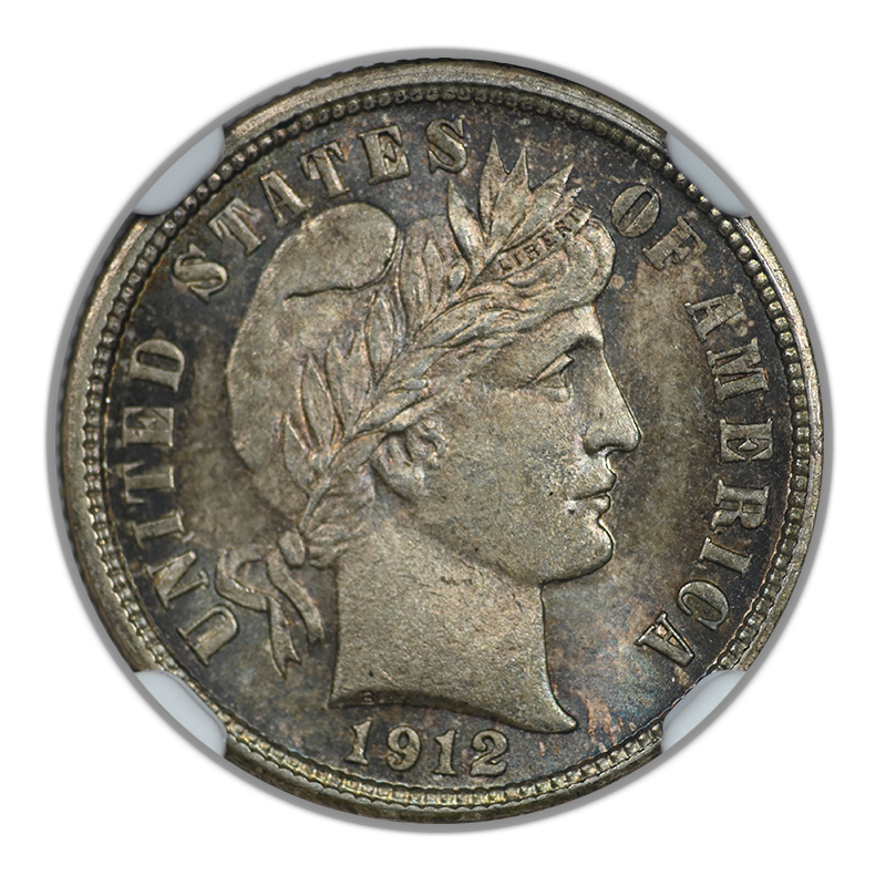 1912-D Barber Dime 10C NGC MS65