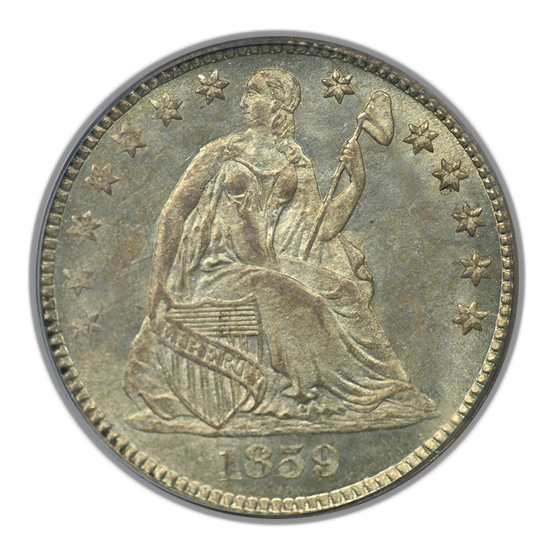 1859 Liberty Seated Half Dime H10C PCGS MS64