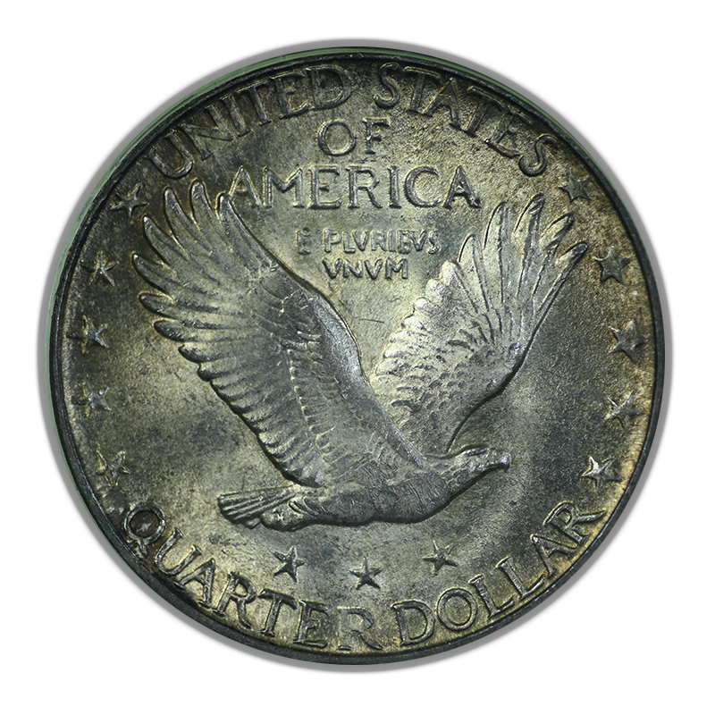 1926-D Standing Liberty Quarter 25C PCGS MS63 OGH Reverse