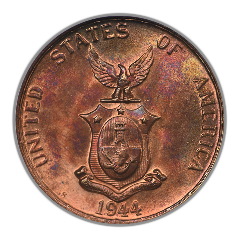 1944-S USA Philippines 1C Centavo NGC MS64RB