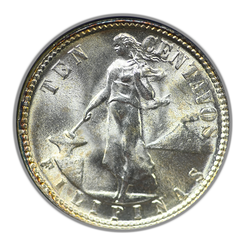 1944-D USA Philippines 10C Centavos NGC MS66