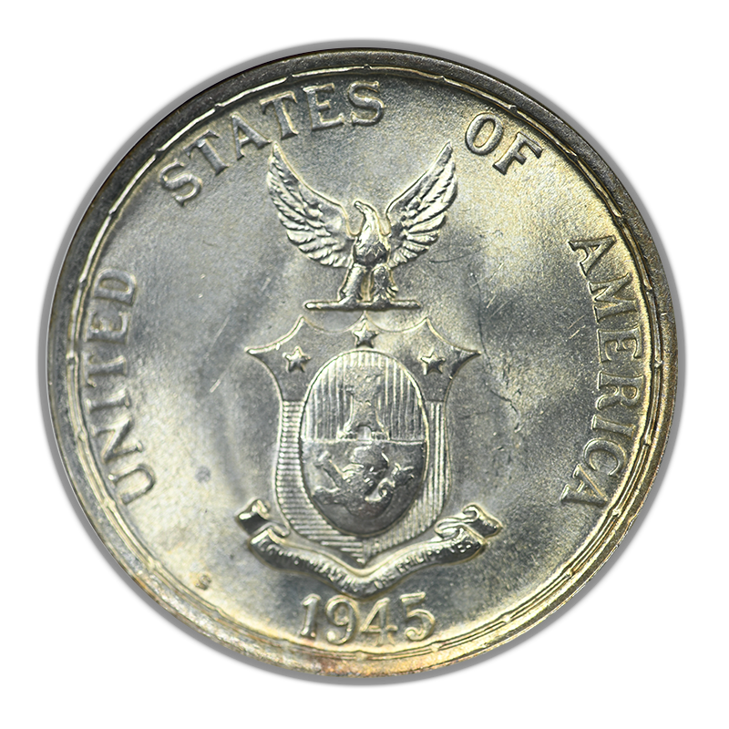 1945-S USA Philippines 50C Centavos NGC MS66