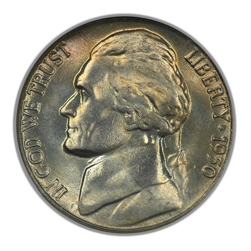 1950-D Jefferson Nickel 5C NGC Fatty MS66