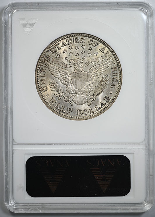 1906 Barber Half Dollar 50C ANACS MS62 Reverse Slab