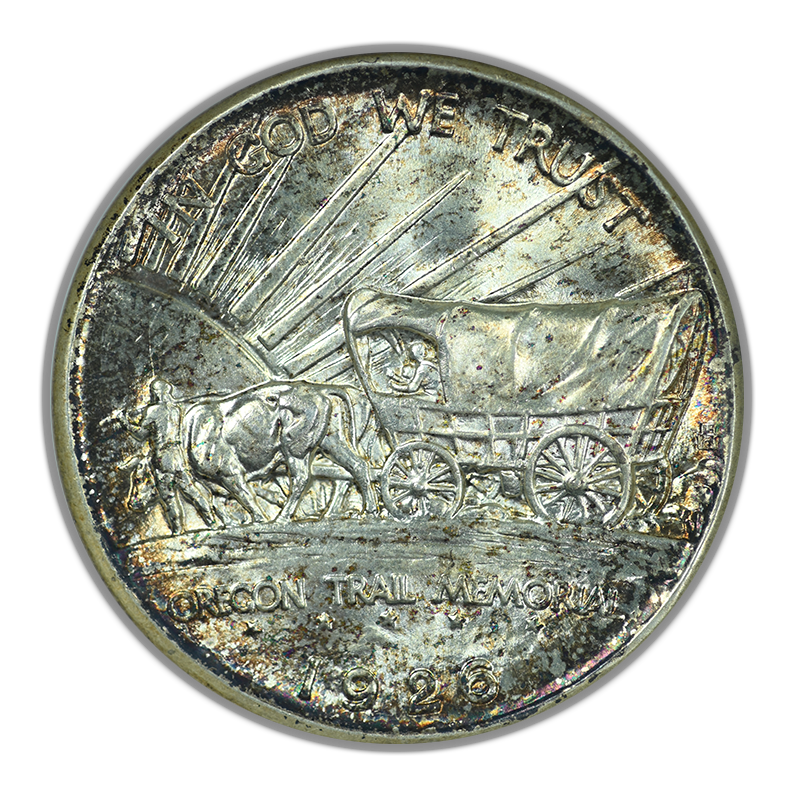 1926 Oregon Trail Classic Commemorative Half Dollar 50C NGC Fatty MS64 CAC