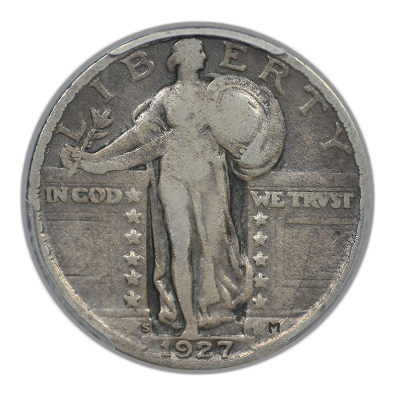 1927-S Standing Liberty Quarter 25C PCGS F12