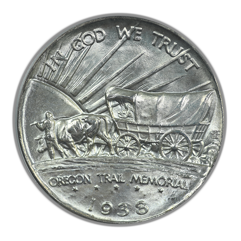 1938 Oregon Trail Classic Commemorative Half Dollar 50C PCGS MS65 OGH