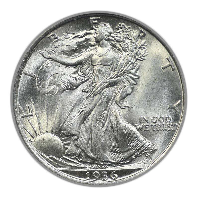 1936 Walking Liberty Half Dollar 50C PCGS MS64 CAC OGH Obverse
