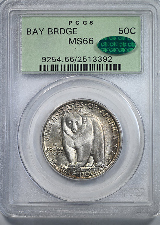 1936-S Bay Bridge Classic Commemorative Half Dollar 50C PCGS MS66 CAC OGH