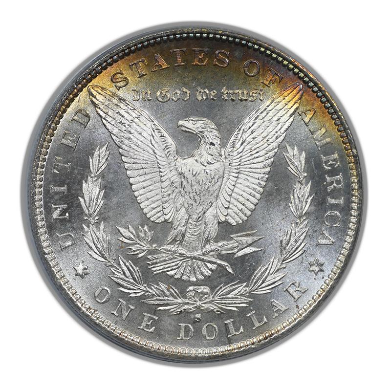 1879-S Morgan Dollar $1 PCGS MS66 CAC OGH - REVERSE TONED!