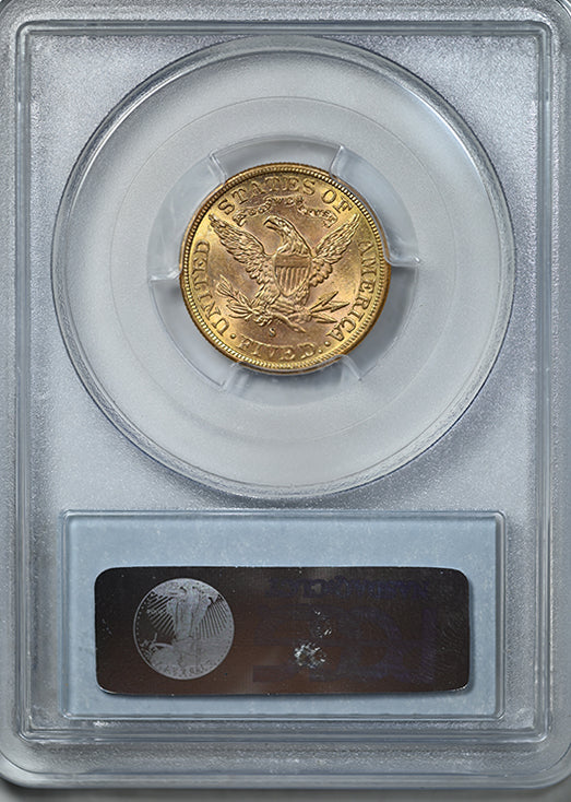 1882-S Liberty Head Gold Half Eagle $5 PCGS MS63+