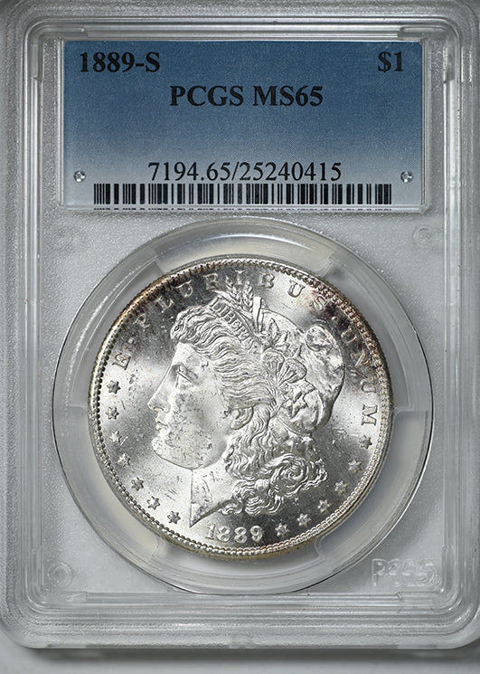 1889-S Morgan Dollar $1 PCGS MS65