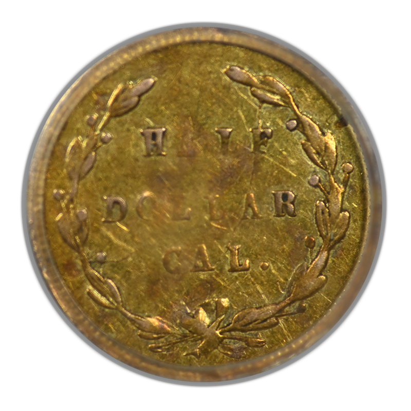1871 Round California Fractional Gold Liberty Head 1/2 Dollar G50C PCGS XF45 BG-1026