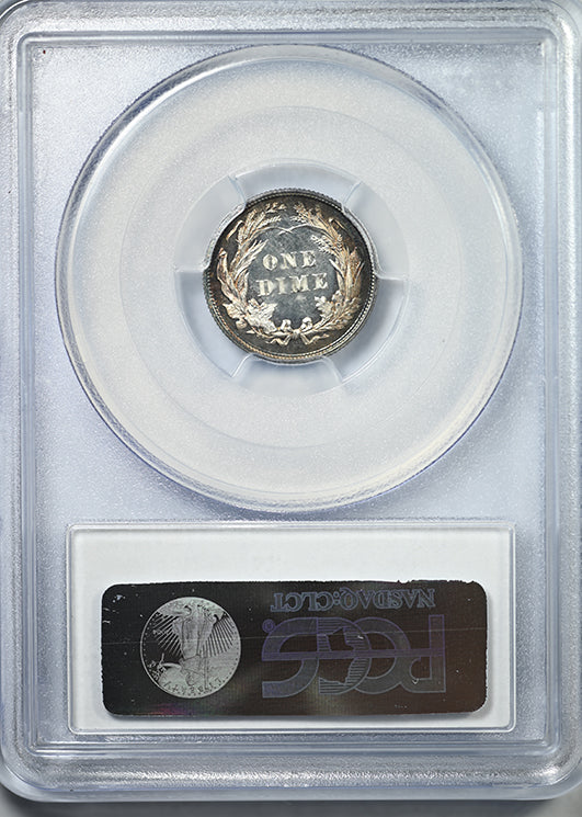 1896 Proof Barber Dime 10C PCGS PR65CAM Cameo - TONED!