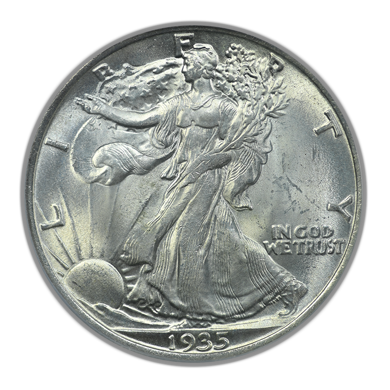 1935 Walking Liberty Half Dollar 50C PCGS MS64 OGH Obverse