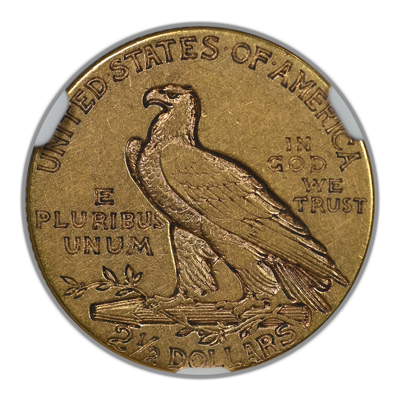 1913 Indian Head Gold Quarter Eagle $2.50 NGC VG10 - Lowball