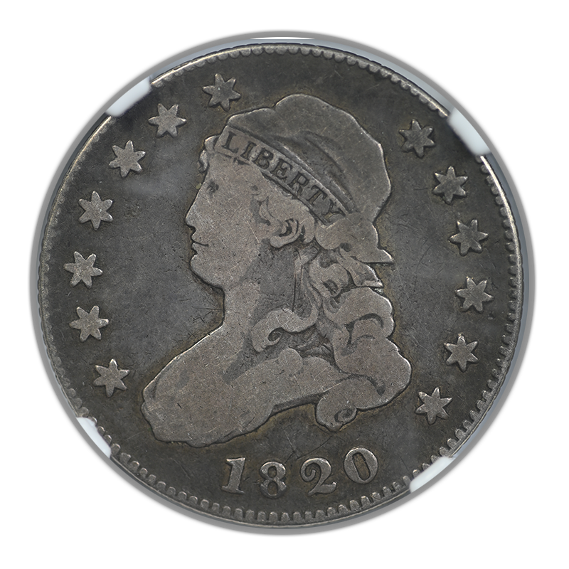 1820 Capped Bust Quarter 25C NGC VG8 Obverse