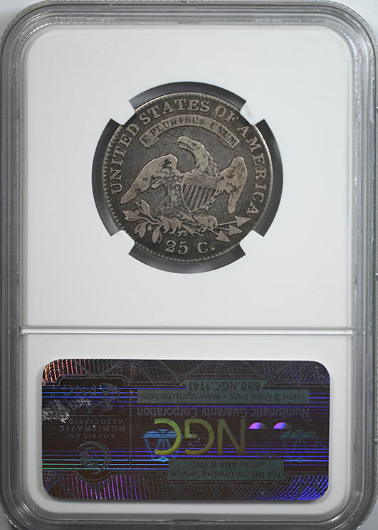 1820 Capped Bust Quarter 25C NGC VG8 Reverse Slab