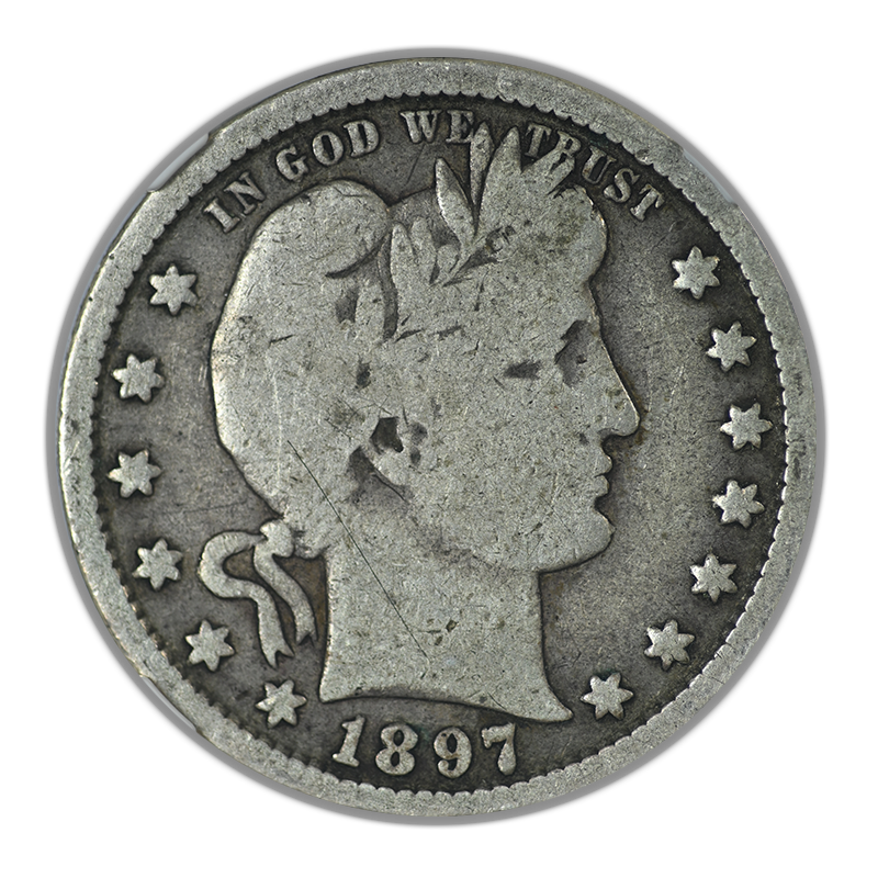 1897-S Barber Quarter 25C NGC VG8 CAC