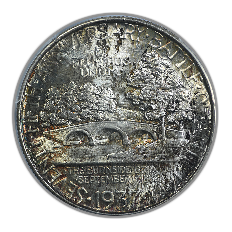 1937 Antietam Classic Commemorative Half Dollar 50C PCGS MS66 - TONED Reverse