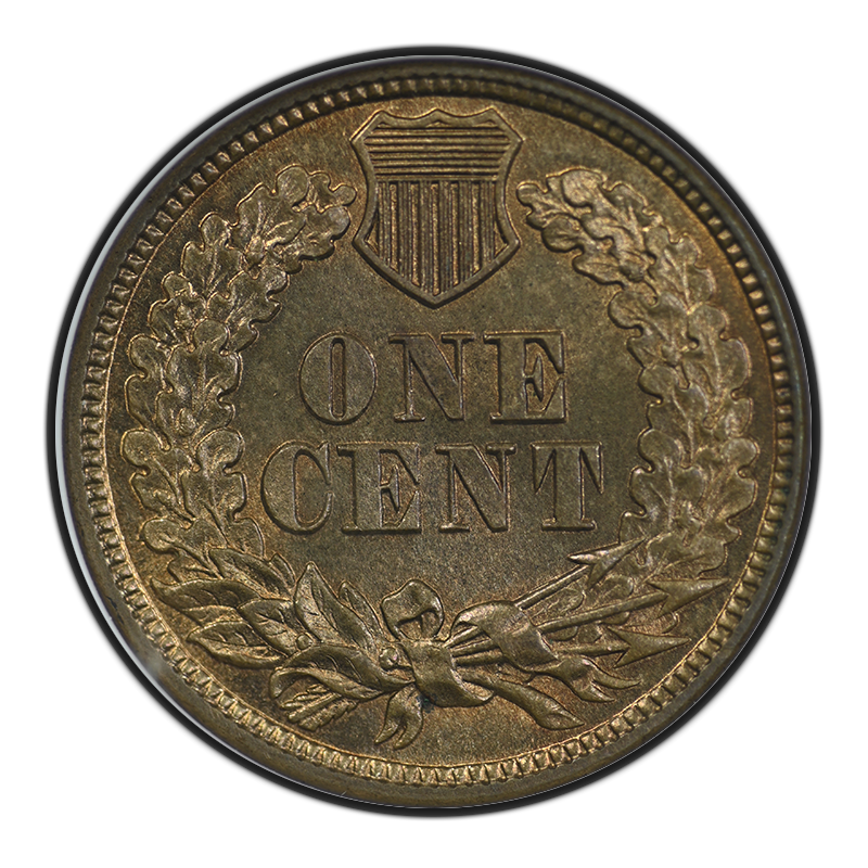1861 Indian Head Cent 1C NGC MS65 Reverse