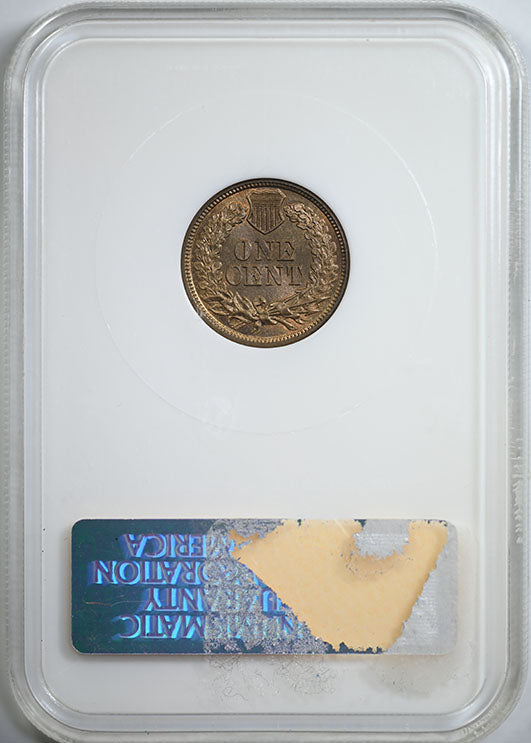 1861 Indian Head Cent 1C NGC MS65 Reverse Slab