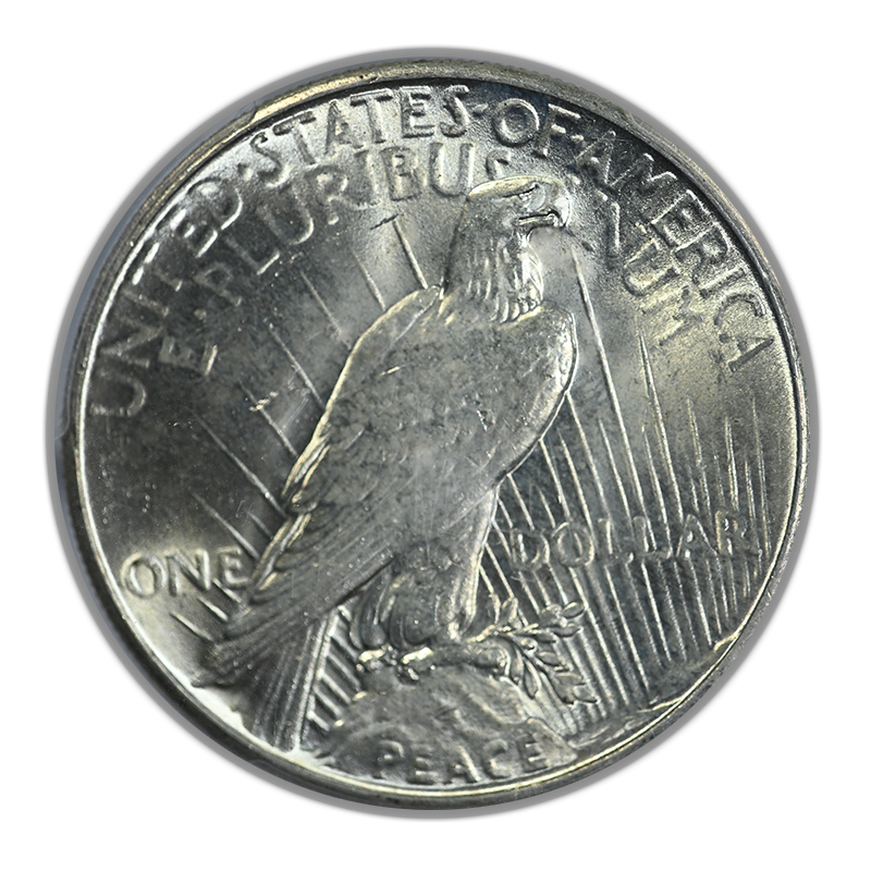 1935 Peace Dollar $1 PCGS MS63 Reverse