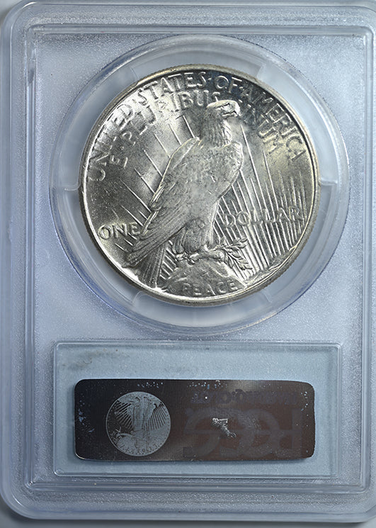 1935 Peace Dollar $1 PCGS MS63 Reverse Slab