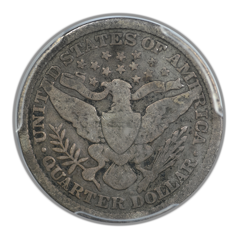 1897-S Barber Quarter 25C PCGS G04 Reverse
