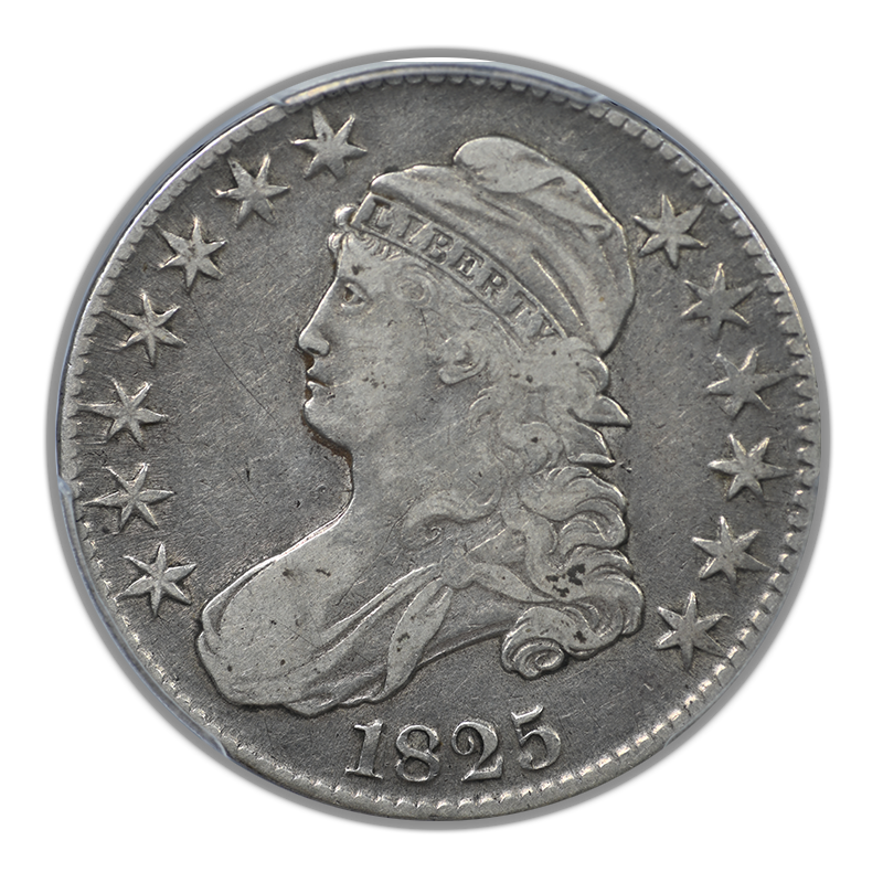 1825 Capped Bust Half Dollar 50C PCGS VF30 - Overton 102