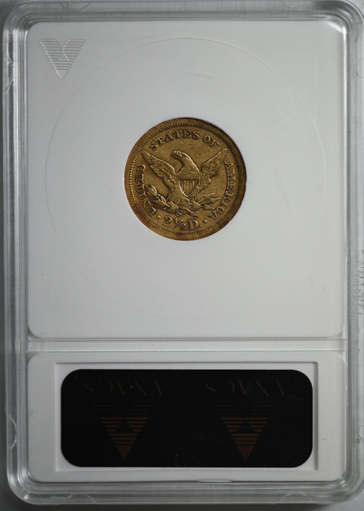 1876-S Liberty Head Gold Quarter Eagle $2.50 ANACS VF30 Reverse Slab