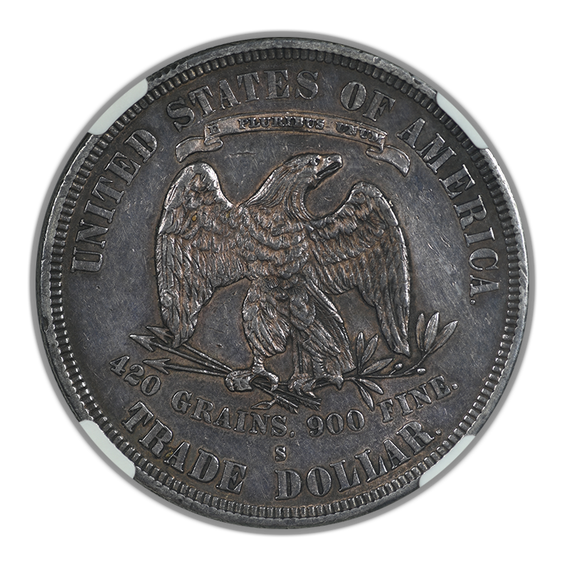 1877-S Trade Dollar T$1 NGC AU55