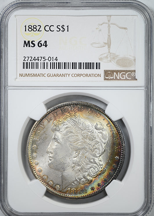 1882-CC Morgan Dollar $1 NGC MS64 - TONED!