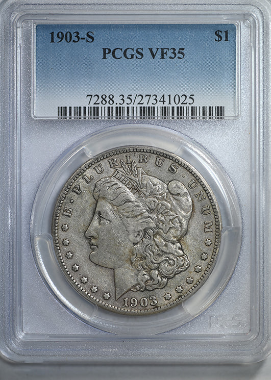 1903-S Morgan Dollar $1 PCGS VF35 – Americana Rare Coin