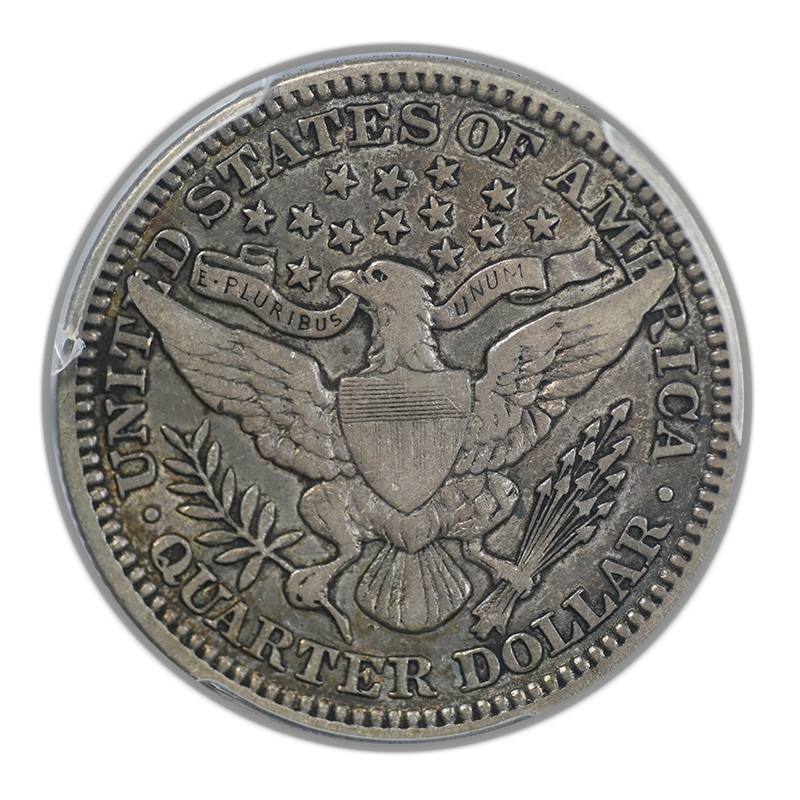 1913 Barber Quarter 25C PCGS VF30 CAC Reverse