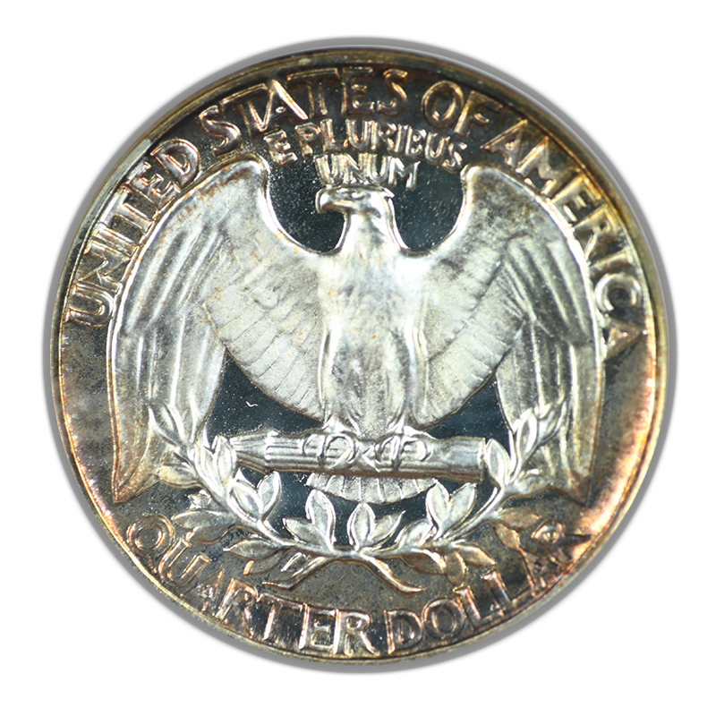 1956 Proof Washington Quarter 25C ANACS Soapbox PF68 CAMEO - TONED!