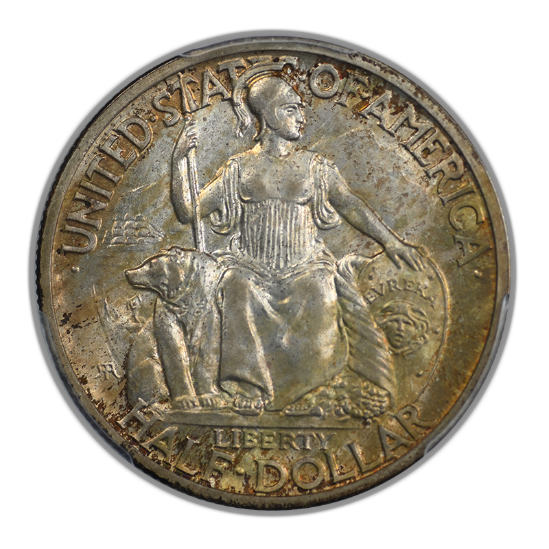 1935-S San Diego Classic Commemorative Half Dollar 50C PCGS MS66 CAC - TONED! Obverse