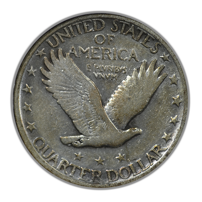 1921 Standing Liberty Quarter 25C ANACS Soapbox VG8