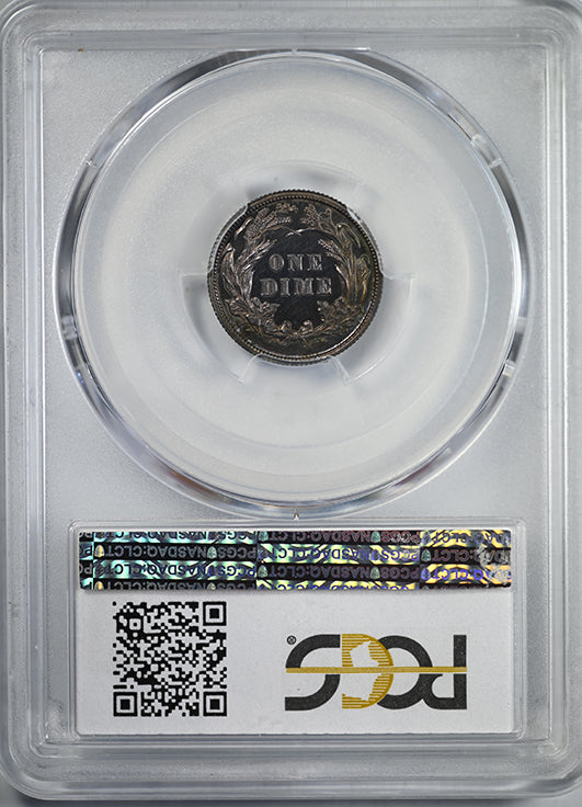 1898 Proof Barber Dime 10C PCGS PR63CAM CAC Reverse Slab