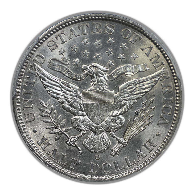 1905-O Barber Half Dollar 50C PCGS MS62 Reverse