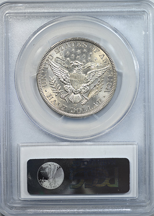 1905-O Barber Half Dollar 50C PCGS MS62 Reverse Slab