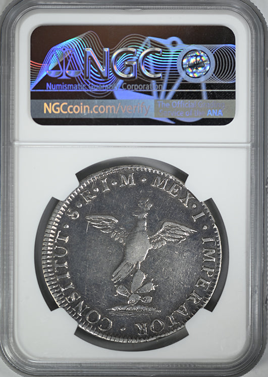 1822 MO JM Mexico 8R Reales Iturbide NGC VF35 - Early Eagle